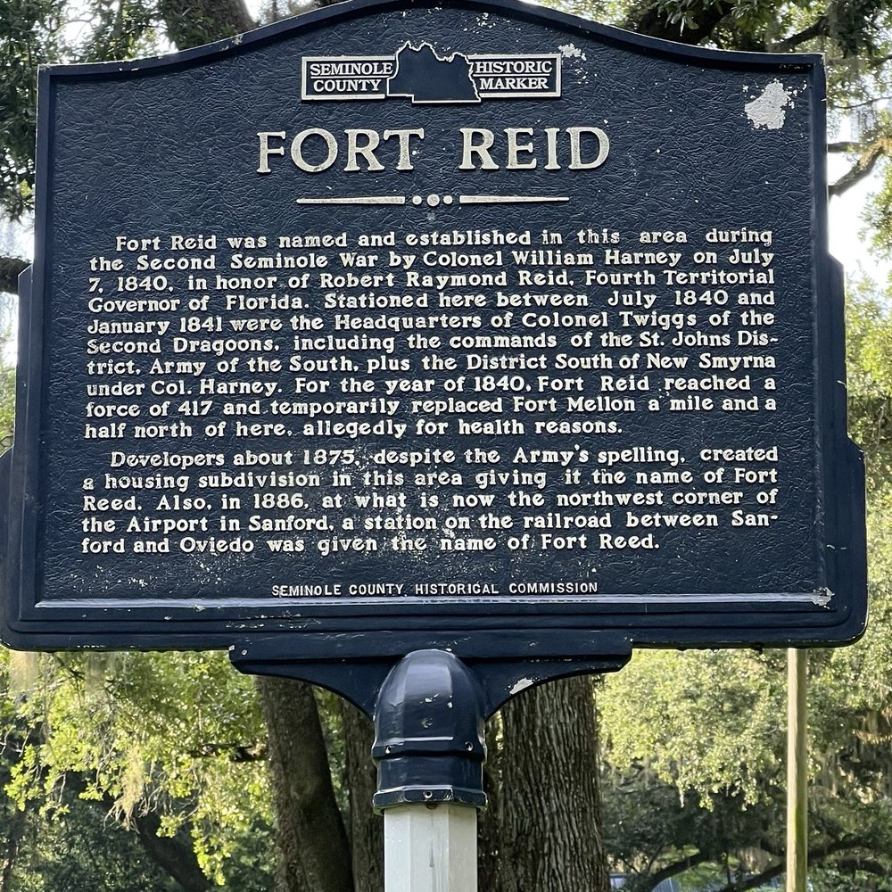 Fort Reid Historical Marker - Landmarks & Historical Buildings Near Me - Sanford, Florida