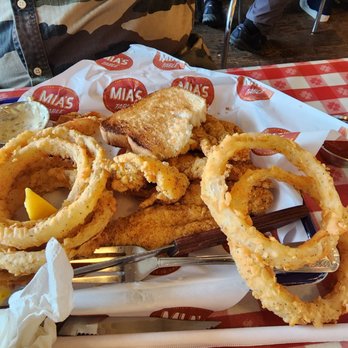 Mia's Table - Seafood platter....just fish and shrimp. - American Near Me - Houston, Texas