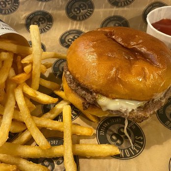 Station 66 - Olive Burger w/ fries **This is the 4oz burger** - Ice Cream & Frozen Yogurt Near Me - Battle Creek, Michigan Station 66 - Olive Burger w/ fries **This is the 4oz burger** - Ice Cream & Frozen Yogurt Near Me - Battle Creek, Michigan