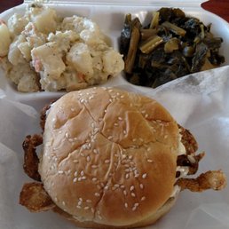 Soft Shell crab with greens and potato salad Soft Shell crab with greens and potato salad