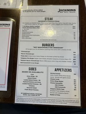 Menu photo 2 Jackson's Bar & Grill Las Vegas, NV Menu photo 2 Jackson's Bar & Grill Las Vegas, NV