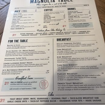 Magnolia Table - Menu - Breakfast & Brunch Near Me - Waco, Texas Magnolia Table - Menu - Breakfast & Brunch Near Me - Waco, Texas