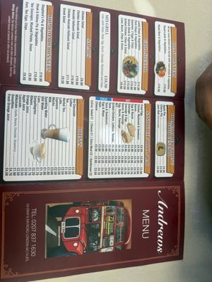 Menu photo 2 Andrew's London, XGL
