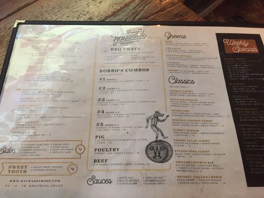 Menu photo 6 Wayward Bar & Kitchen Baltimore, MD