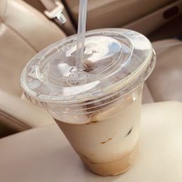 Pistachio iced coffee with half and half. Pistachio iced coffee with half and half.