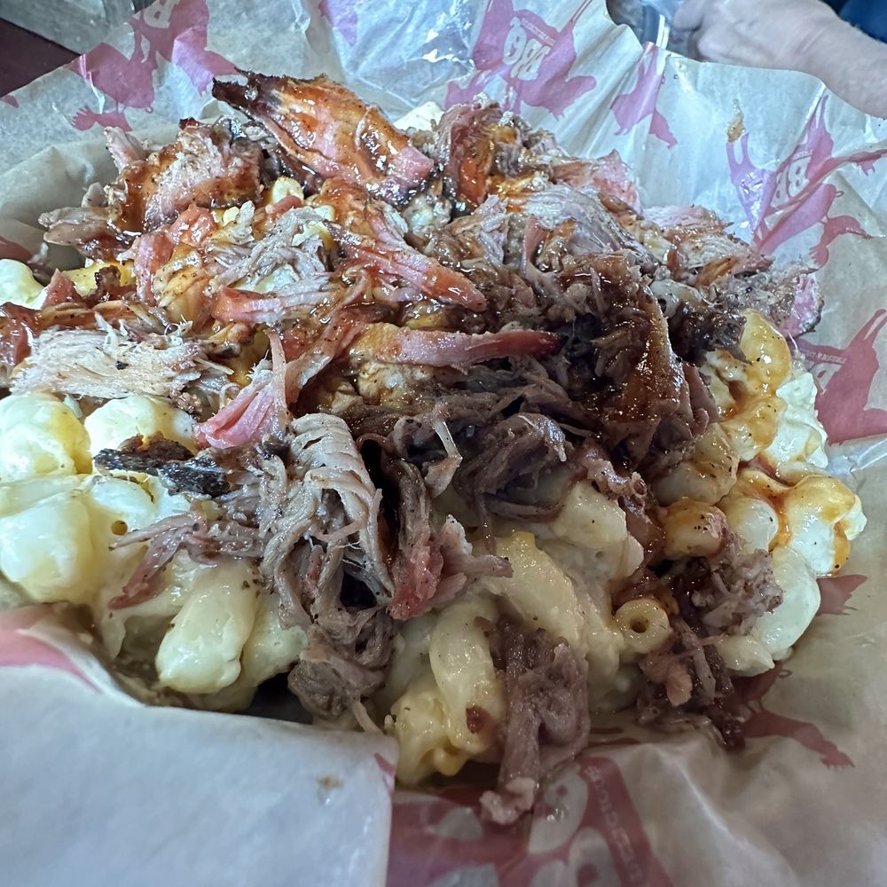 Tsg Bbq - pulled pork loaded mac and cheese - Barbeque Near Me - Elma, New York Tsg Bbq - pulled pork loaded mac and cheese - Barbeque Near Me - Elma, New York