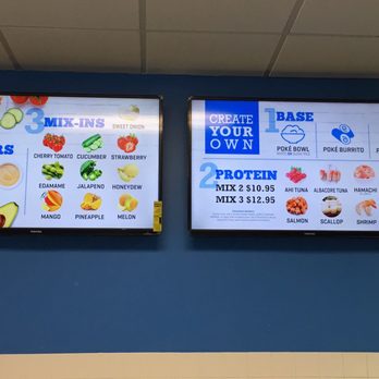 Pokey - Digital Menu signage - Poke Near Me - Norfolk, Virginia