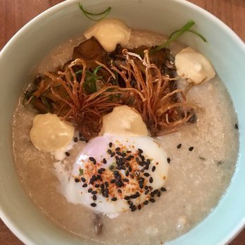 Redbird - Mushroom congee. Hella good. - New American Near Me - Los Angeles, California Redbird - Mushroom congee. Hella good. - New American Near Me - Los Angeles, California