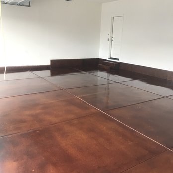 Master Custom Painting - Custom acid stain concrete floor job. - Painters Near Me - Reno, Nevada