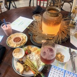The Barn - Snack plate! Wine slushy. Champagne over sorbet!