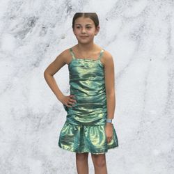 The Frog N' Princess - Ruched metallic dress spring 2025