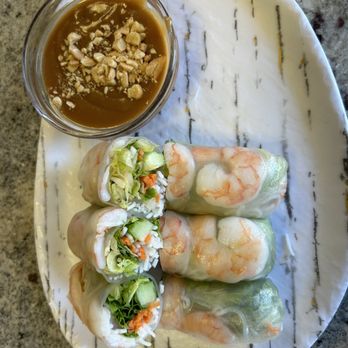 Pho Hoang - Shrimp spring fresh roll with warm peanut sauce - Vietnamese Near Me - Vallejo, California Pho Hoang - Shrimp spring fresh roll with warm peanut sauce - Vietnamese Near Me - Vallejo, California