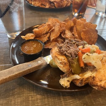 Phoenix Upper Main - Phoenix Upper Main - Italian Beef Sandwich and house made chips. Split into two plates. - Fish & Chips Near Me - Ellicott City, Maryland Phoenix Upper Main - Phoenix Upper Main - Italian Beef Sandwich and house made chips. Split into two plates. - Fish & Chips Near Me - Ellicott City, Maryland