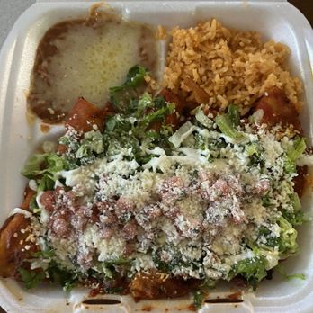 Don Titos Bar & Grill - Enchiladas Mexicano with red sauce. - Tacos Near Me - Denair, California