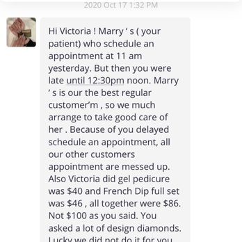 Dipping Nails & Spa - What you just lied about saying I didn't pay. - Nail Salons Near Me - Phoenix, Arizona