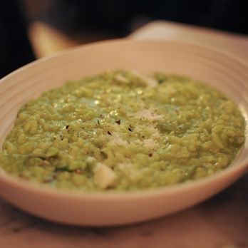 SRV Boston - Green garlic risotto with fiddleheads. Very comforting. Reminds me of cheesy grits in a way. - Italian Near Me - Boston, Massachusetts SRV Boston - Green garlic risotto with fiddleheads. Very comforting. Reminds me of cheesy grits in a way. - Italian Near Me - Boston, Massachusetts