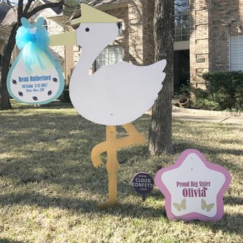 Cloud Confetti - Custom storks! Make a sibling feel special with a yard sign too. $85/week - Baby Gear & Furniture Near Me Cloud Confetti - Custom storks! Make a sibling feel special with a yard sign too. $85/week - Baby Gear & Furniture Near Me