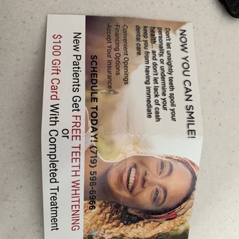 Summit Dental - The front of the flyer, it doesn't say anything about exclusions or anything like that! - Cosmetic Dentists Near Me - Colorado Springs, Colorado Summit Dental - The front of the flyer, it doesn't say anything about exclusions or anything like that! - Cosmetic Dentists Near Me - Colorado Springs, Colorado