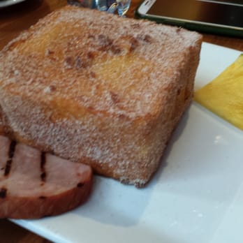 Kona Cafe - Tonga Toast (banana filled french toast) with ham. - Sushi Bars Near Me - Lake Buena Vista, Florida
