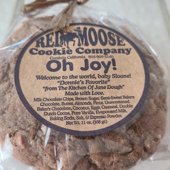 Red Moose Cookie - Desserts Near Me - Cambria, California