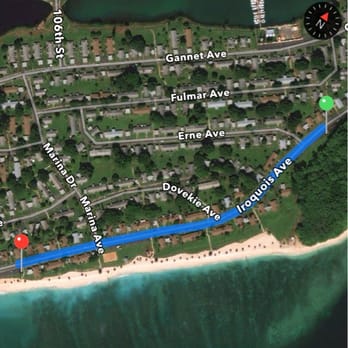 Pu'uloa Beach - Map of the parking - Beaches Near Me - Ewa Beach, Hawaii