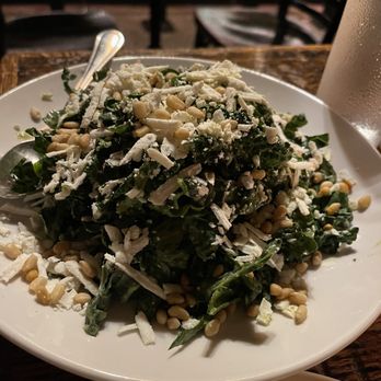 Nino's 46 - Tuscan Kale Salad-GF Lacinato Kale, Pine nuts, Candied Lemon, Shaved Ricotta Salata, Buttermilk Dill Dressing - Italian Near Me - New York, New York Nino's 46 - Tuscan Kale Salad-GF Lacinato Kale, Pine nuts, Candied Lemon, Shaved Ricotta Salata, Buttermilk Dill Dressing - Italian Near Me - New York, New York
