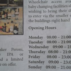 Quay West Cafe Bar - Wheelchair accessible, baby changing facilities, dog friendly.