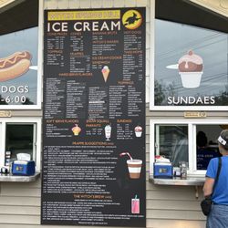 Witch Spring Hill Ice Cream - Menu board