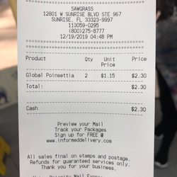 Sawgrass Postal Store - Waited an hour to buy two international stamps!