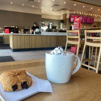 Starbucks - Peppermint mocha and chocolate croissant - Coffee & Tea Near Me - Rowland Heights, California Starbucks - Peppermint mocha and chocolate croissant - Coffee & Tea Near Me - Rowland Heights, California