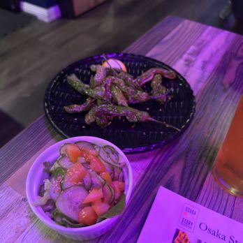 Osaka Story - Cucumber salad 1/5 Shishito Pepper 2/5 Apr2024 - Sushi Bars Near Me - Long Beach, California