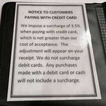 Chez Christina - credit card surcharge note - Vietnamese Near Me - Milpitas, California