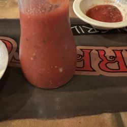 El Jarrito Mexican Grill - A small carafe of salsa.