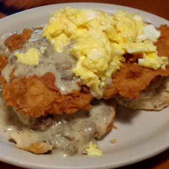 Old West Cafe - Chicken Fried Chicken with eggs, biscuits and gravy. - Breakfast & Brunch Near Me - Grapevine, Texas