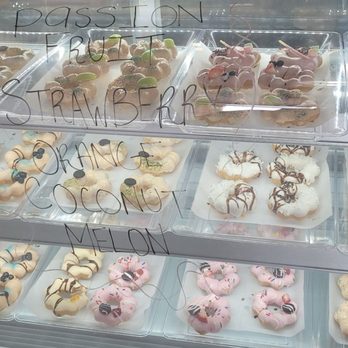 Mochi Donut & Tea - Today's flavors.... passion fruit, strawberry, melon, orange, or coconut. They're so cute! - Bubble Tea Near Me - Virginia Beach, Virginia