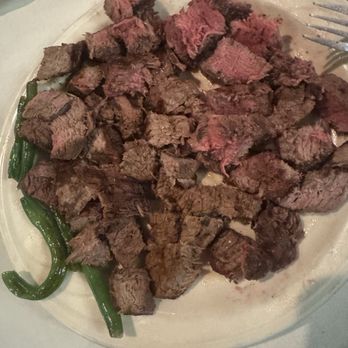 Mancini's Char House - This is a mix of medium Filet, and medium well Filetabs some green beans - Steakhouses Near Me - Saint Paul, Minnesota Mancini's Char House - This is a mix of medium Filet, and medium well Filetabs some green beans - Steakhouses Near Me - Saint Paul, Minnesota