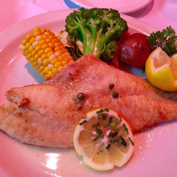 Bistro Le Cep - red snapper in lemon butter sauce with capers & grilled veggies - French Near Me - Houston, Texas