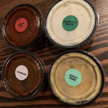 Tyga Bites - Sauces labeled. Nice touch. - Comfort Food Near Me Tyga Bites - Sauces labeled. Nice touch. - Comfort Food Near Me