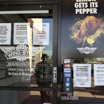 Wingstop - Where does it say "two customers in the lobby"? - Chicken Wings Near Me - Glendale, Arizona