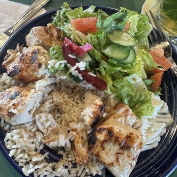 Sunnin Lebanese Cafe - Shish Tawook (Chicken Kebab) Plate - Lebanese Near Me - Los Angeles, California Sunnin Lebanese Cafe - Shish Tawook (Chicken Kebab) Plate - Lebanese Near Me - Los Angeles, California