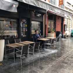 Kokoon - Front of restaurant on a rainy evening in early June 2018.