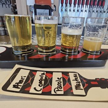 The Empourium Brewing Company - Tasting flight - Brewpubs Near Me - Denver, Colorado