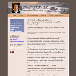 Paul Agustinovich, Phd, Mft - Paul Agustinovich - Individual, Couples, and Marriage Counseling in San Mateo, CA