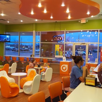 Orange Leaf Frozen Yogurt - 2018-05-03. Orange Leaf. Macomb, MI. Interior. Counter top seating as well if you prefer not to be seen indulging. - Ice Cream & Frozen Yogurt Near Me - Macomb Township, Michigan