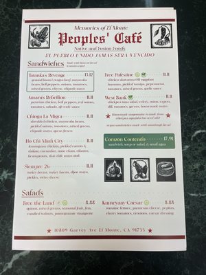 Menu photo 2 People's Cafe El Monte, CA Menu photo 2 People's Cafe El Monte, CA