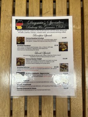 Menu photo 6 Dagmar's Strudel House Rio Rancho, NM