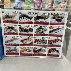 TJ Sushi & Thai - List of sushi they make
