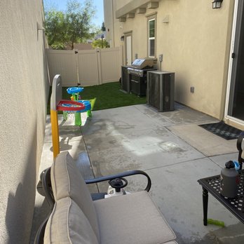 MTS Landscape - After, concrete and turf. - Masonry/Concrete Near Me - Moreno Valley, California