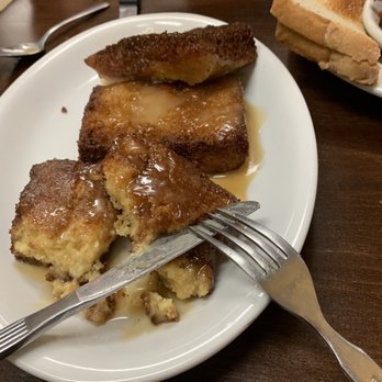 Clary's Corner Cafe - Corn bread French toast with creamy maple sauce! - Cafes Near Me - Lake Worth, Florida