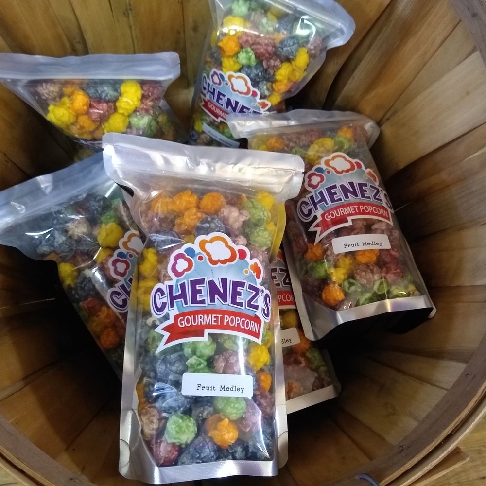 Chenez's Popcorn - So many bright, fun flavors! All generously coated in sticky-sweet YUM. - Candy Stores Near Me - Lockport, New York Chenez's Popcorn - So many bright, fun flavors! All generously coated in sticky-sweet YUM. - Candy Stores Near Me - Lockport, New York